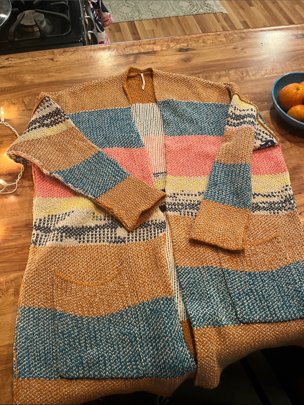 Free People oversized Cable Knit Sweater Cardigan - Picture 2 of 16